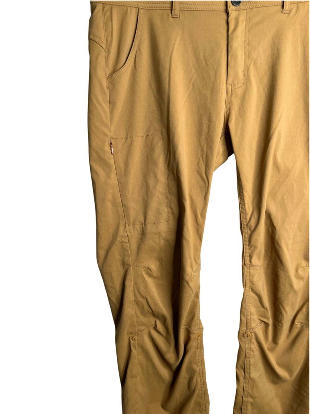 Prana Womens Halle Straight Leg Pant 14 Regular Earthbound Mustard Brown Hiking - Picture 3 of 10